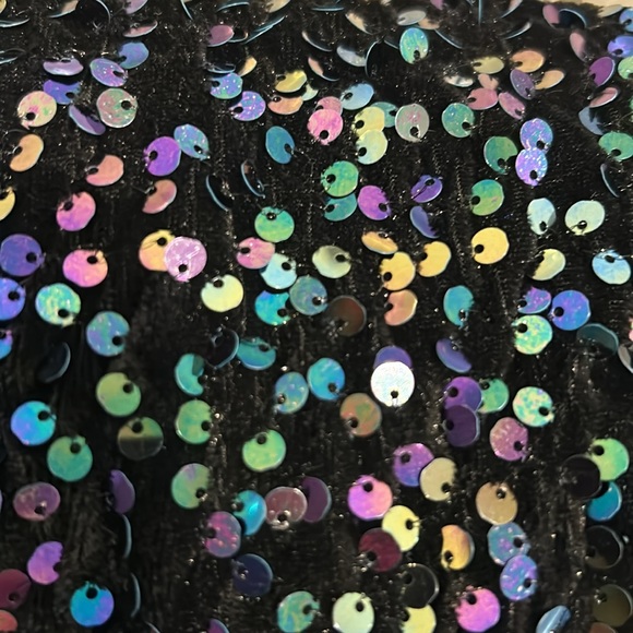 ๐ Multi Colour Sequin Black Ruana One Size NWT Torrid New! - Picture 6 of 7